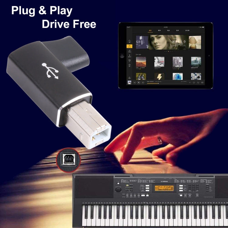 Elektroniktrade USB-C Buchse Winkel auf USB 2.0 B MIDI Adapter für Instrumente/Drucker/Scanner Elektroniktrade Switzerland