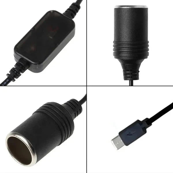 Elektroniktrade USB-C PD Typ-C Stecker auf 12V Zigarettenanzünderbuchse 30/50/100/300 cm elektroniktrade Switzerland