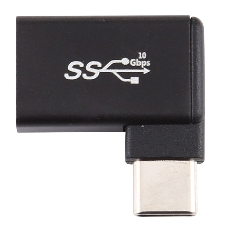 Elektroniktrade USB-C-Stecker auf USB 3.0-Buchse, 90-Grad-Winkelkopf-Aluminium-Adapter (schwarz) elektroniktrade Switzerland