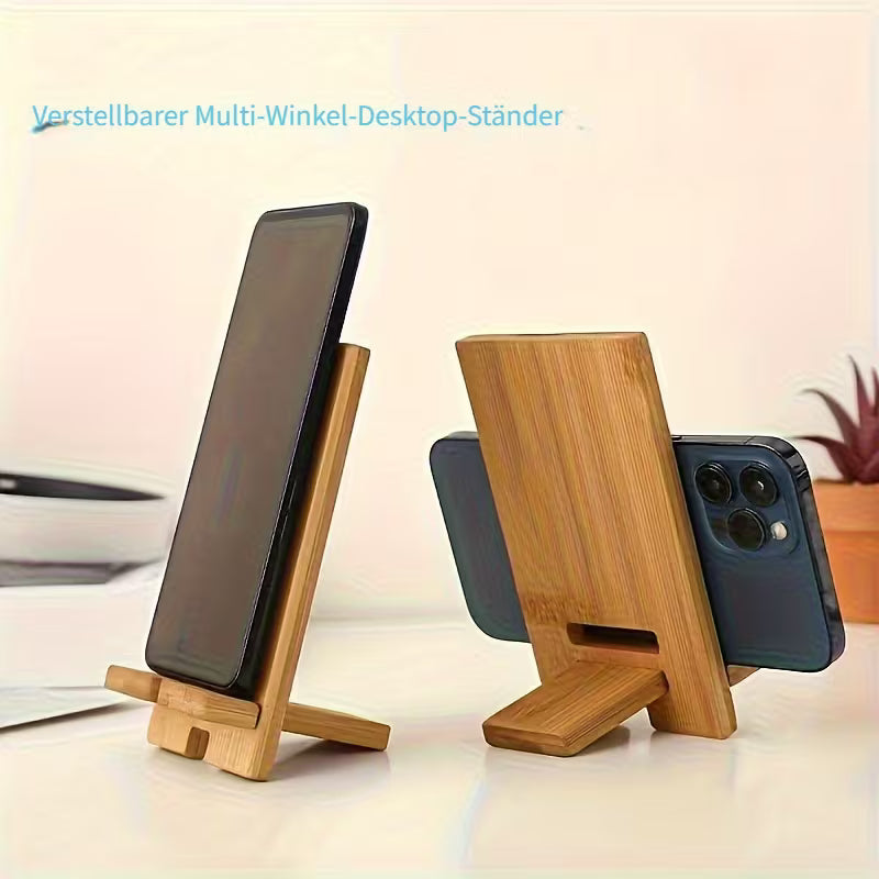 Elektroniktrade Verstellbarer Multi-Winkel Handy- Tablet-Ständer aus Holz Elektroniktrade Switzerland