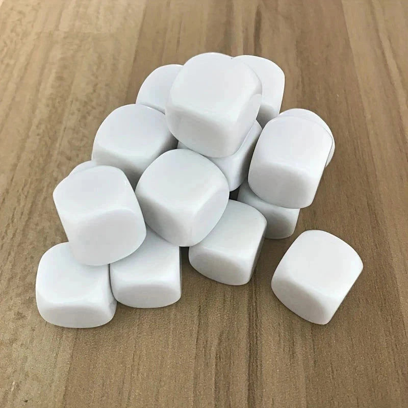 Elektroniktrade 🎲✍️ Weiße Würfel zum Selbstbeschriften – 16 mm | 10 Stück elektroniktrade Switzerland