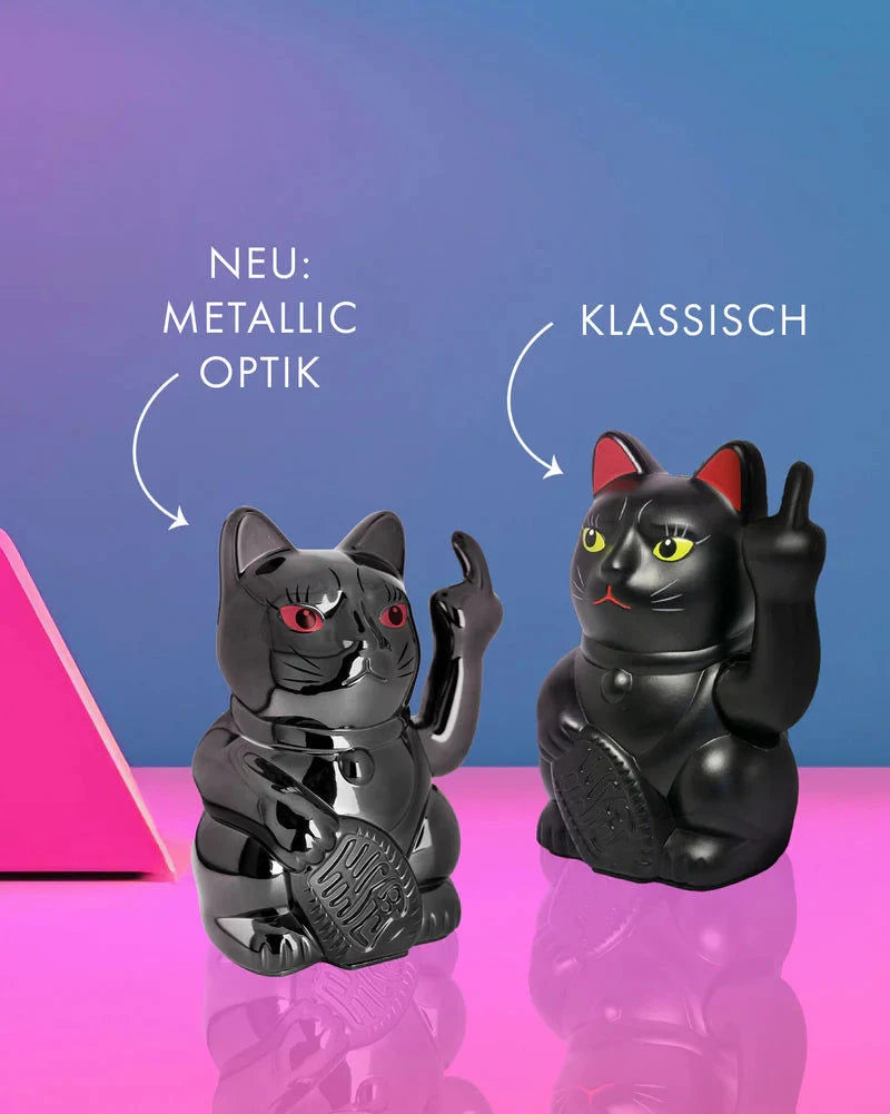 Elektroniktrade WInkekatze ANGRY CAT - SHINY BLACK - Metallic Optik Elektroniktrade Switzerland