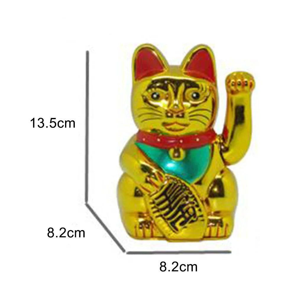Elektroniktrade Winkekatze in Schwarz, Weiss, Gold Grösse  8.2x8.2x13,0cm Elektroniktrade Switzerland