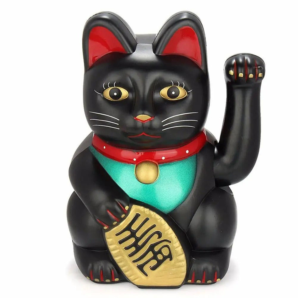Elektroniktrade Winkekatze in Schwarz, Weiss, Gold Grösse  8.2x8.2x13,0cm Elektroniktrade Switzerland