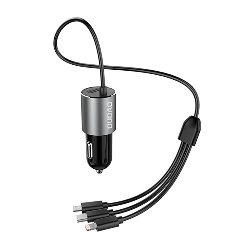 Car charger Dudao R5Pro 1x USB, 3.4A + 3in1 USB