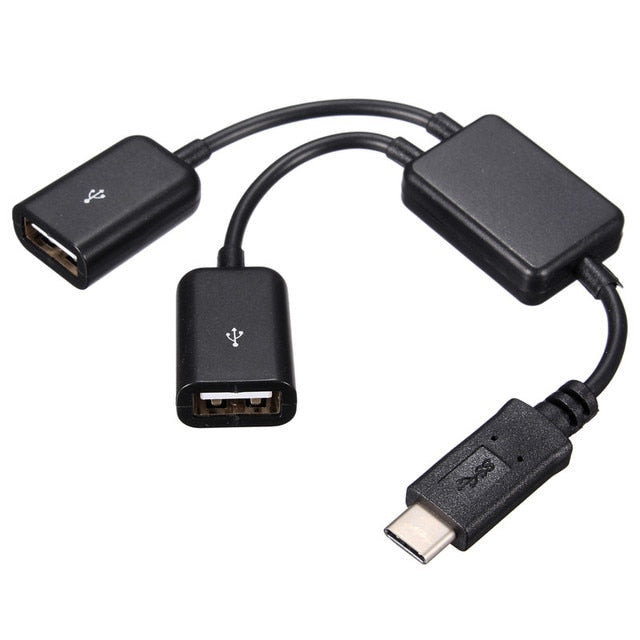 eTrade 21 cm 2 in 1 USB-C / Typ C 3.1 zu USB 2.0 Datenkabel (Schwarz) Elektroniktrade Switzerland