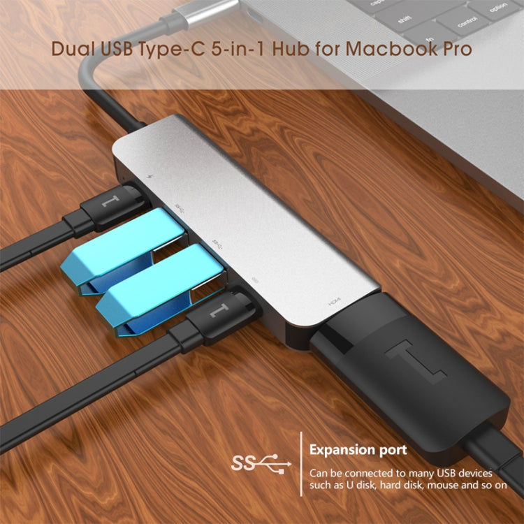 eTrade 5 in 1 HDMI + USB x 2 + PD x 2 auf USB-C / Typ-C HUB-Adapter Elektroniktrade Switzerland