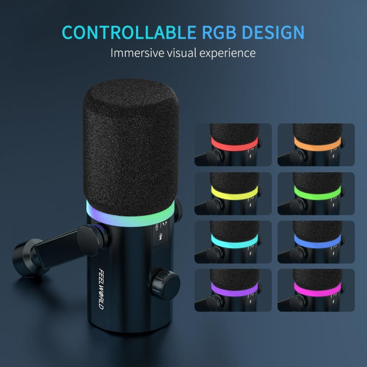 FEELWORLD FEELWORLD PM1-AS Dynamisches XLR/USB-Mikrofon für Podcasting, Aufnahme, Gaming, Live-Streaming mit Galgenarm, PM1-AS Elektroniktrade Switzerland