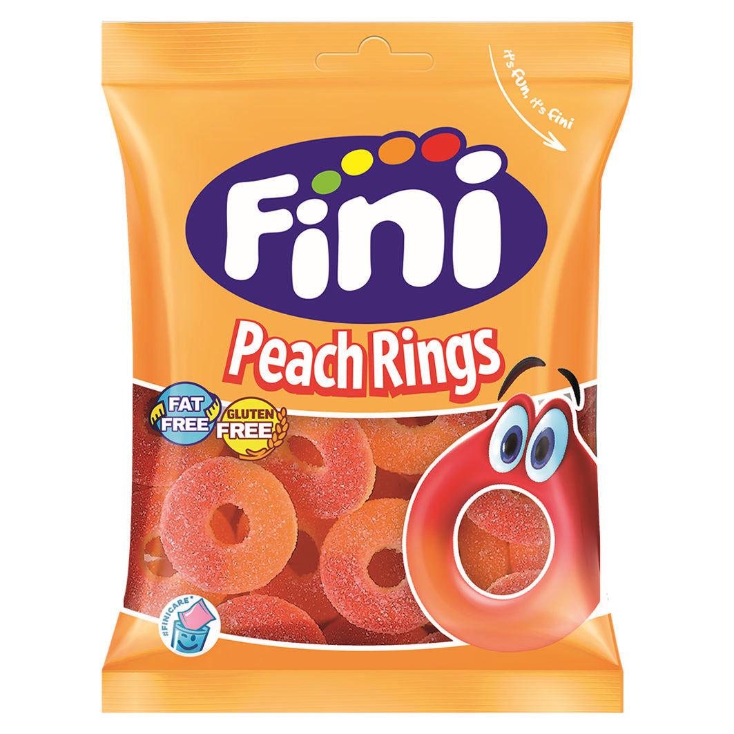 Fini Fruchtgummi Pfirsichringe 100g - Zarte und fruchtige Süßigkeit