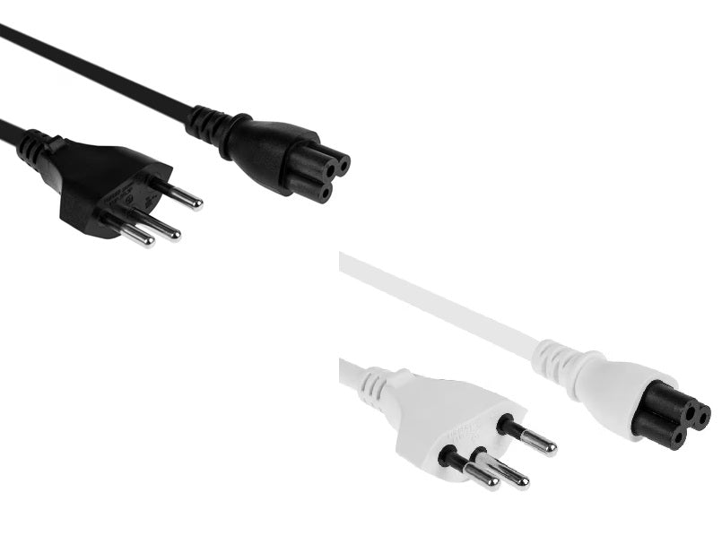 Furber Power Netzkabel C5-T12 - Stromkabel mit Mickey-Mouse-Stecker 0.5 m bis 3 m Elektroniktrade Switzerland