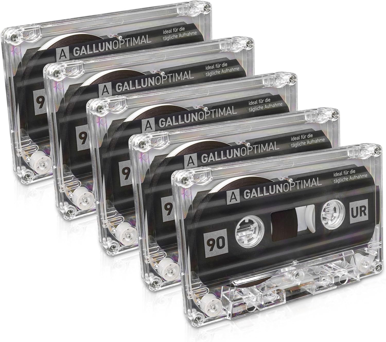 GALLUNOPTIMAL 5er Pack UR90 Audiokassetten 90 min. Leerkassetten Elektroniktrade Switzerland
