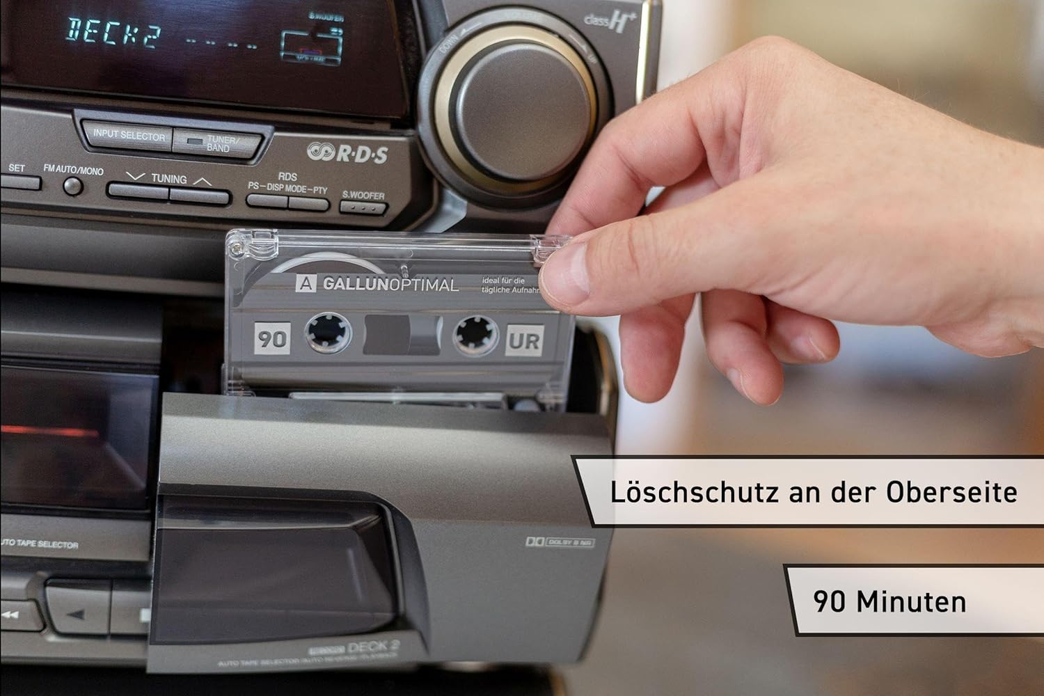GALLUNOPTIMAL 5er Pack UR90 Audiokassetten 90 min. Leerkassetten Elektroniktrade Switzerland