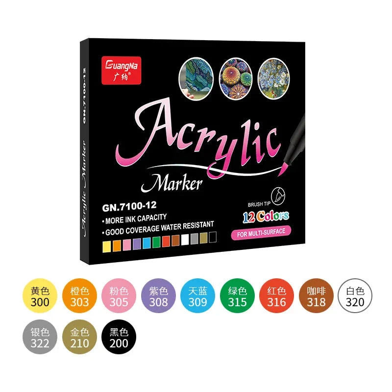 GuangNa Acrylic Marker DIY Hand-Painted Graffiti 36 Farben Elektroniktrade Switzerland