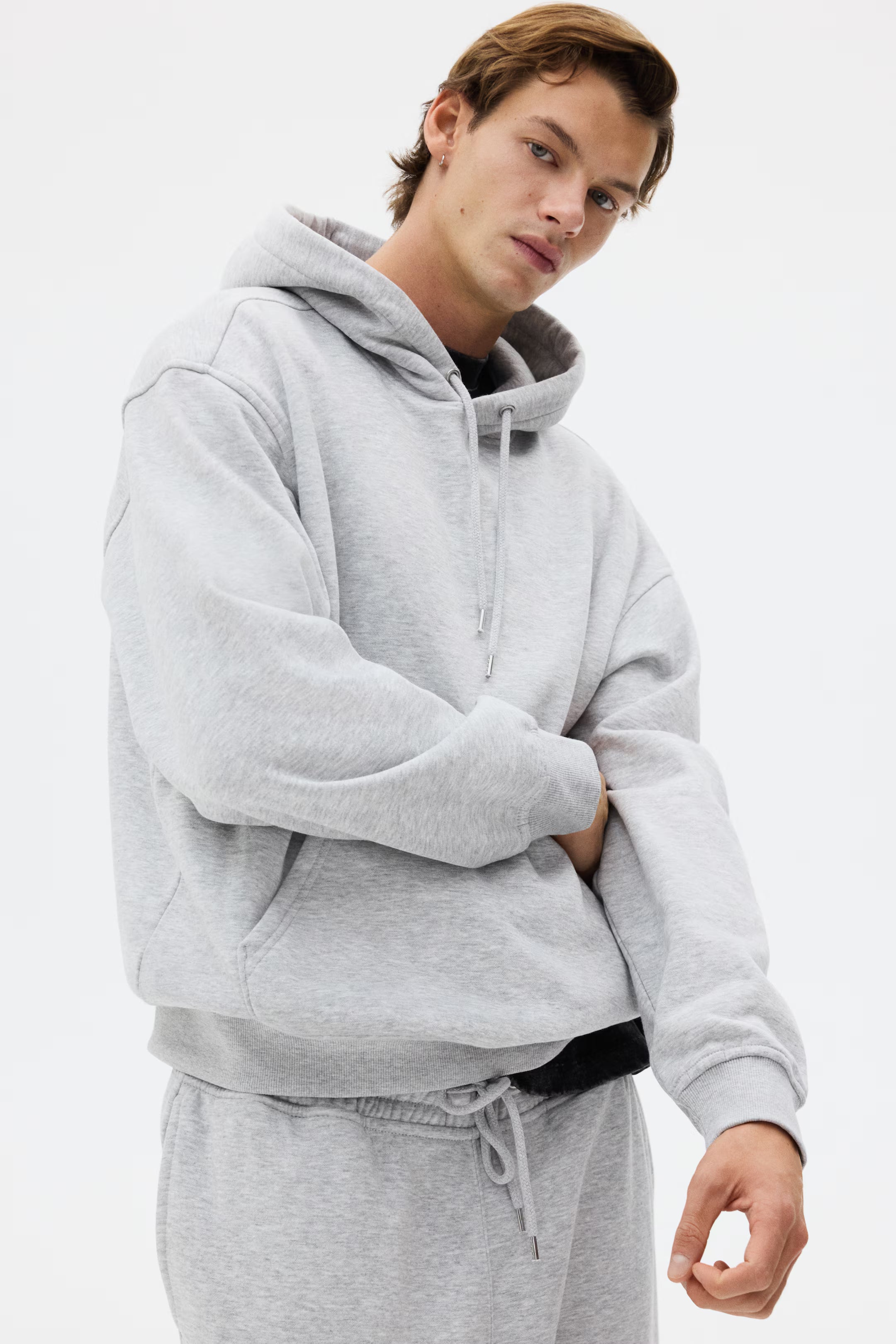 h&m 2-teiliges Set mit Hoodie und Joggpants Loose Fit - Farbe:Graumeliert XL elektroniktrade Switzerland