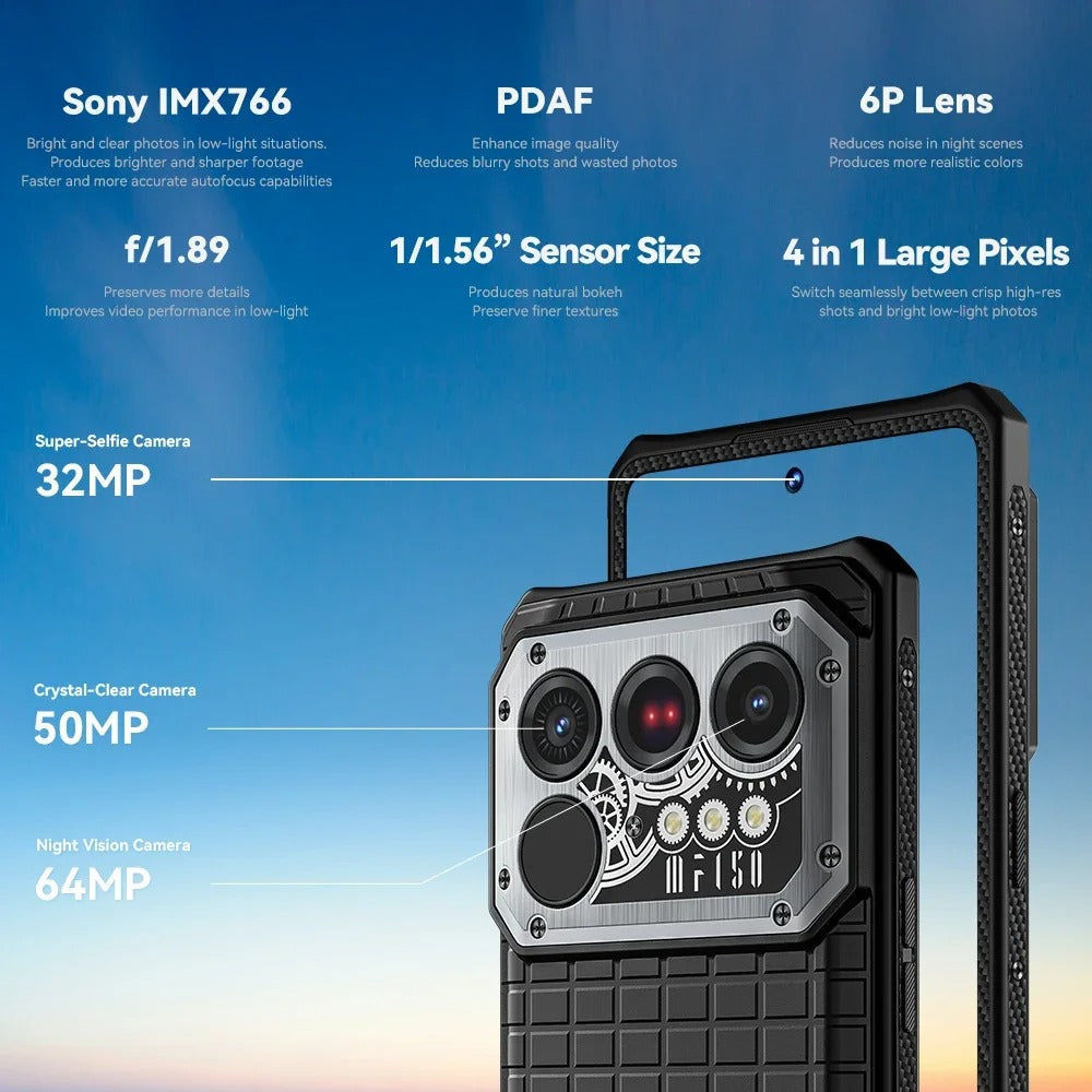 IIIF150 IIIF150 Raptor 5G Android 14 16 GB + 512 GB 6,78 Zoll 120 Hz AMOLED-Display 10000 mAh 50 MP elektroniktrade Switzerland