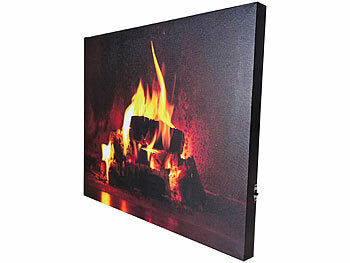 infactory infactory LED Bild Kaminfeuer: Animiertes LED-Wandbild "Kaminfeuer", 40 x 30 cm Elektroniktrade Switzerland