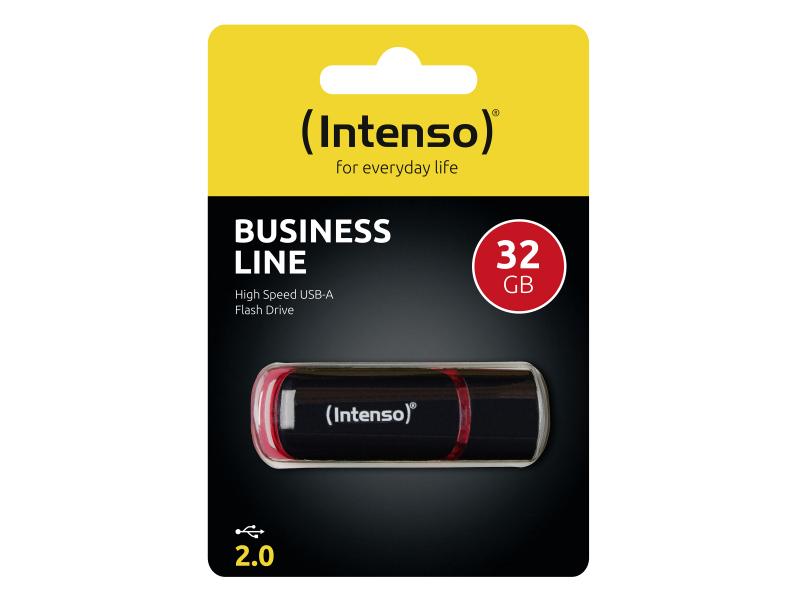 Intenso USB FlashDrive 32GB Intenso Business Line Blister schwarz/rot Elektroniktrade Switzerland