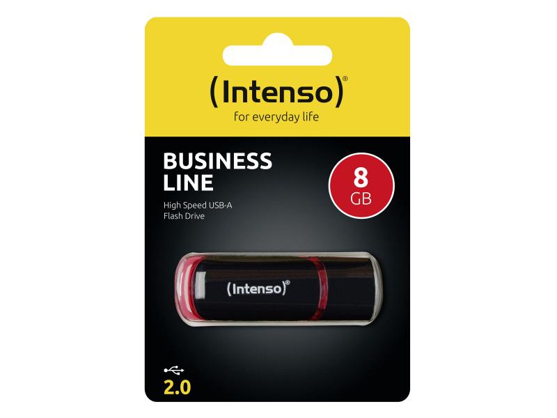 Intenso USB FlashDrive 8GB Intenso Business Line Blister schwarz/rot Elektroniktrade Switzerland