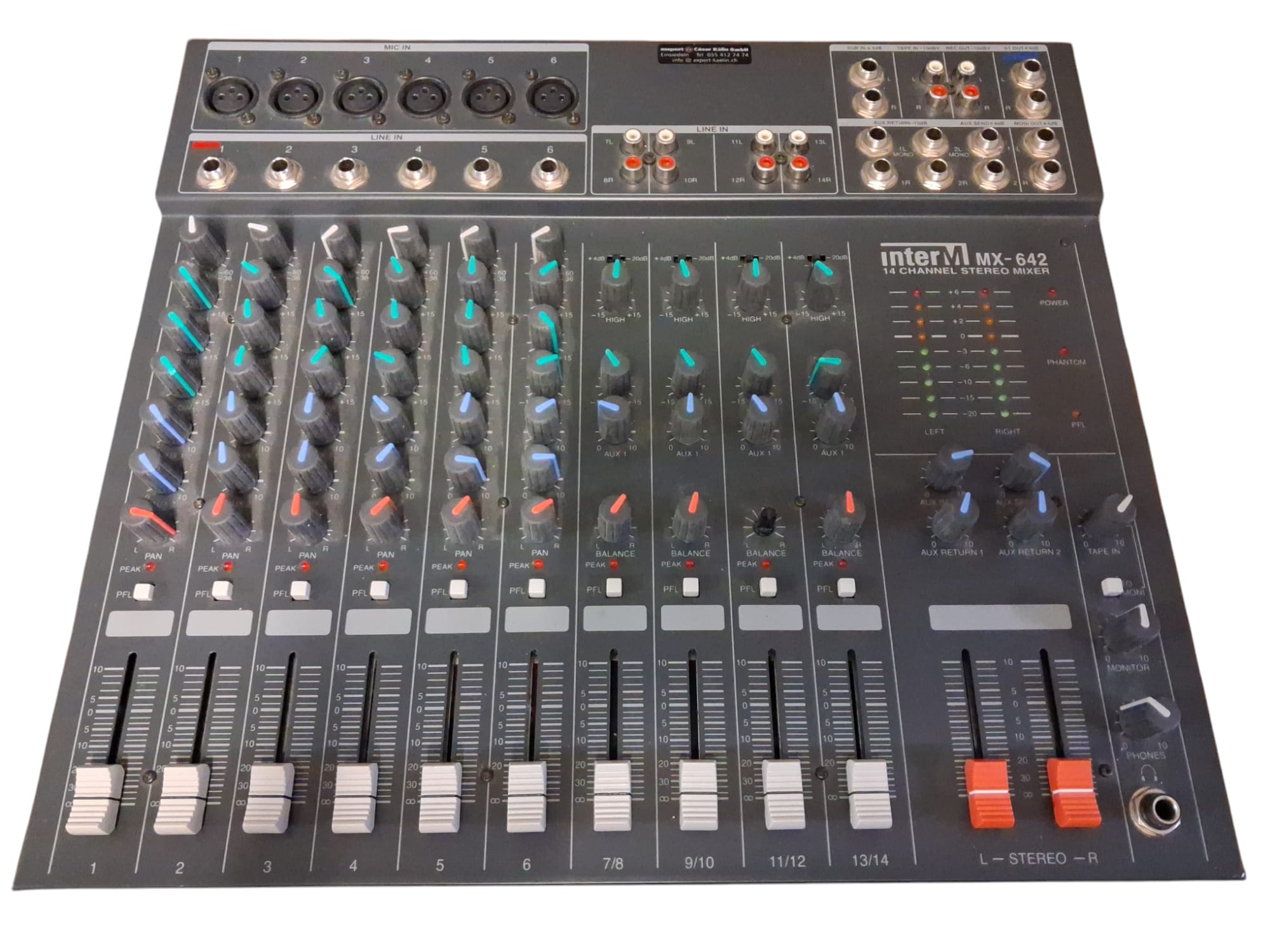 interM InterM MX-642 14 Kanal Mixer Mischpult (Gebraucht Artikel) Elektroniktrade Switzerland