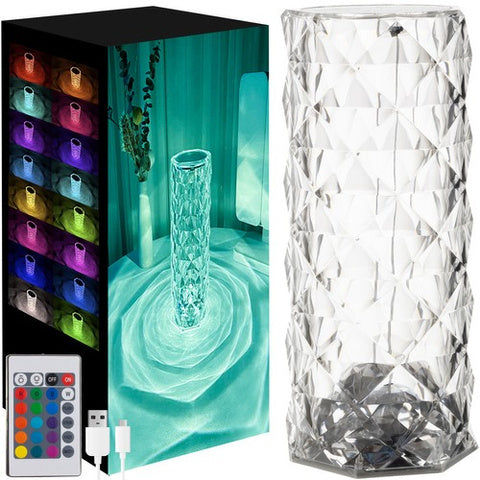 Izoxis LED Rose Kristall Projektor Lampe mit USB-C Elektroniktrade Switzerland