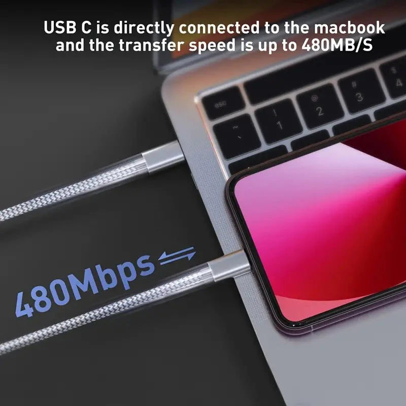 JIMROZ USB-C auf iPhone Lightning Stecker 2m [MFi-zertifiziert] elektroniktrade Switzerland