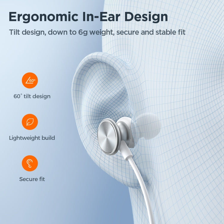 JOYROOM JOYROOM JR-EW03 3,5-mm-In-Ear-Kopfhörer mit Metallkabel, Länge: 1,2 m Elektroniktrade Switzerland