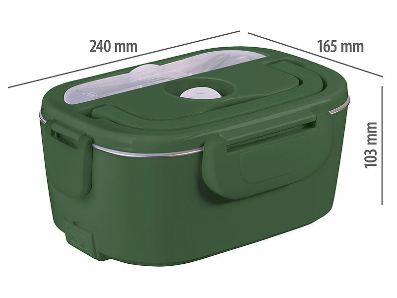 Elektrische Lunchbox für warmes Essen, 1,5 l, 80 Watt, 230/24/12 Volt