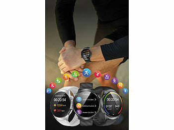 Vitaluhr mit Bluetooth, EKG-Anzeige, Telefonfunktion, App, AMOLED,IP67