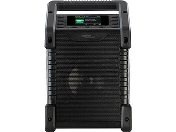 auvisio Baustellen- & Outdoor-Radio, DAB+, FM, Bluetooth, Display, 40 W, Akku erhältlich auf eMall