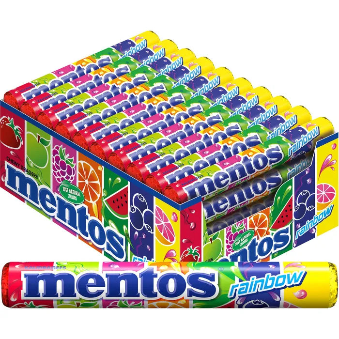 Mentos Kaubonbons Fresh Rainbow/Mint Dragees 37,5g