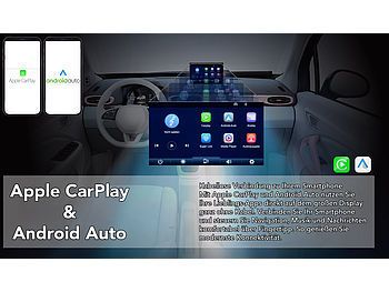 Lescars Lescars IPS-HD-Touchscreen, 7"/17,8 cm, für Apple CarPlay & Android Auto, 360° Elektroniktrade Switzerland