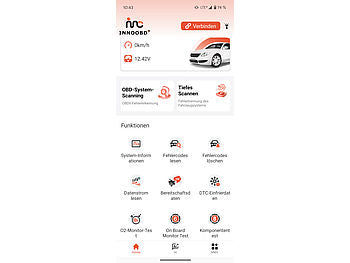 Lescars Lescars OBD2-Adapter mit KI-gestützter Fehlerdiagnose, App für iOS und Android elektroniktrade Switzerland