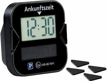 Lescars Lescars StVO Parkscheiben: 2er-Set Solar-Parkscheiben: mit ECE-Zulassung, Akku und 2 Displays elektroniktrade Switzerland