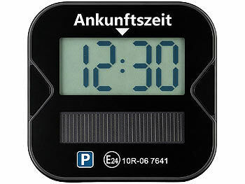 Lescars Lescars StVO Parkscheiben: 2er-Set Solar-Parkscheiben: mit ECE-Zulassung, Akku und 2 Displays elektroniktrade Switzerland