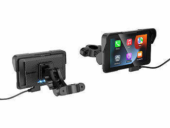 Lescars Motorrad-Navi-Display mit 5"/12 cm, CarPlay- & Android Auto-kompatibel Elektroniktrade Switzerland