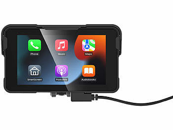 Lescars Motorrad-Navi-Display mit 5"/12 cm, CarPlay- & Android Auto-kompatibel Elektroniktrade Switzerland