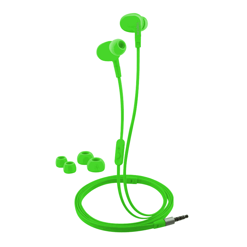 LogiLink LogiLink 3,5mm Kopfhörer Headset wassergeschütztes (IPX6) Stereo In-Ear Grün/Grau Klinke elektroniktrade Switzerland