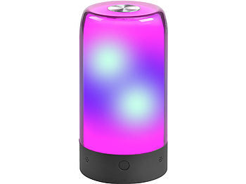 Luminea Home Control Luminea Home Control Tischlampe mit App: Smarte Stimmungsleuchte mit RGB-IC-LEDs, 15 Modi, WLAN, App, schwarz elektroniktrade Switzerland