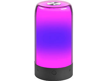 Luminea Home Control Luminea Home Control Tischlampe mit App: Smarte Stimmungsleuchte mit RGB-IC-LEDs, 15 Modi, WLAN, App, schwarz elektroniktrade Switzerland