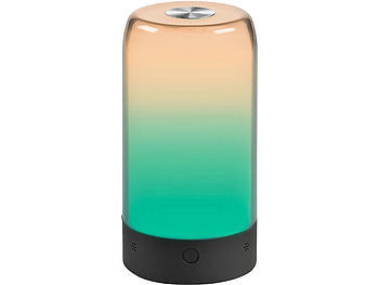 Luminea Home Control Luminea Home Control Tischlampe mit App: Smarte Stimmungsleuchte mit RGB-IC-LEDs, 15 Modi, WLAN, App, schwarz elektroniktrade Switzerland