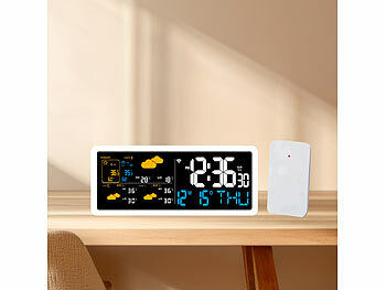 Luminea Home Control Luminea Home Control WLAN-Wetterstation mit Außensensor, Wettertrend, UV-Index, Uhr, App elektroniktrade Switzerland