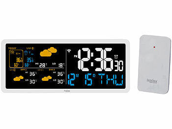 Luminea Home Control Luminea Home Control WLAN-Wetterstation mit Außensensor, Wettertrend, UV-Index, Uhr, App elektroniktrade Switzerland