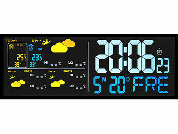 Luminea Home Control Luminea Home Control WLAN-Wetterstation mit Außensensor, Wettertrend, UV-Index, Uhr, App elektroniktrade Switzerland
