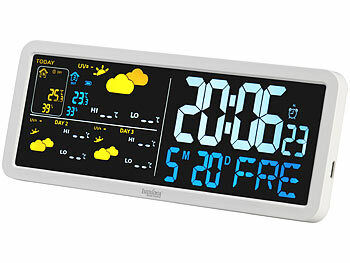 Luminea Home Control Luminea Home Control WLAN-Wetterstation mit Außensensor, Wettertrend, UV-Index, Uhr, App elektroniktrade Switzerland