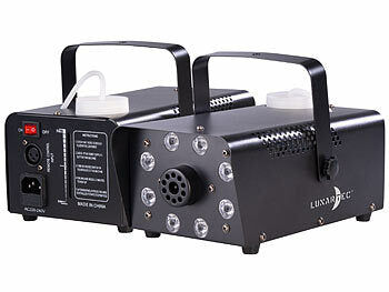 Lunartec Lunartec Nebelmaschine mit 8 RGB-LEDs, 300-ml-Tank, Fernbedienung, 700 Watt elektroniktrade Switzerland