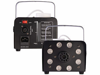 Lunartec Lunartec Nebelmaschine mit 8 RGB-LEDs, 300-ml-Tank, Fernbedienung, 700 Watt elektroniktrade Switzerland