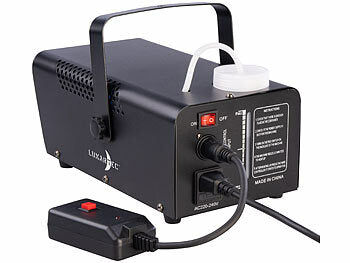 Lunartec Lunartec Nebelmaschine mit 8 RGB-LEDs, 300-ml-Tank, Fernbedienung, 700 Watt elektroniktrade Switzerland