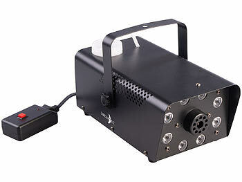 Lunartec Lunartec Nebelmaschine mit 8 RGB-LEDs, 300-ml-Tank, Fernbedienung, 700 Watt elektroniktrade Switzerland