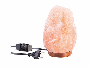 Lunartec Lunartec Salzkristall-Lampe mit Dimmer, 2 - 3 kg, 2x E14-Leuchtmittel, rosa elektroniktrade Switzerland