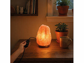 Lunartec Lunartec Salzkristall-Lampe mit Dimmer, 2 - 3 kg, 2x E14-Leuchtmittel, rosa elektroniktrade Switzerland
